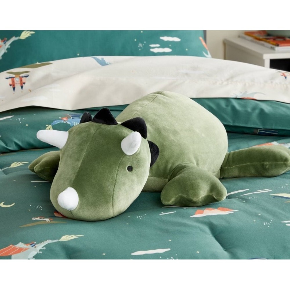 Pillowfort Dinosaur Weighted Plush Kids Throw Pillow Sensory Friendly Green 3LB